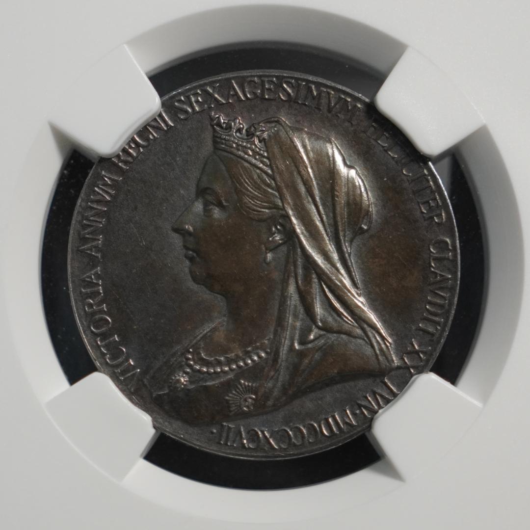 1897年 ダイヤモンドジュビリー NGC MS62 シルバー ヤング オールド