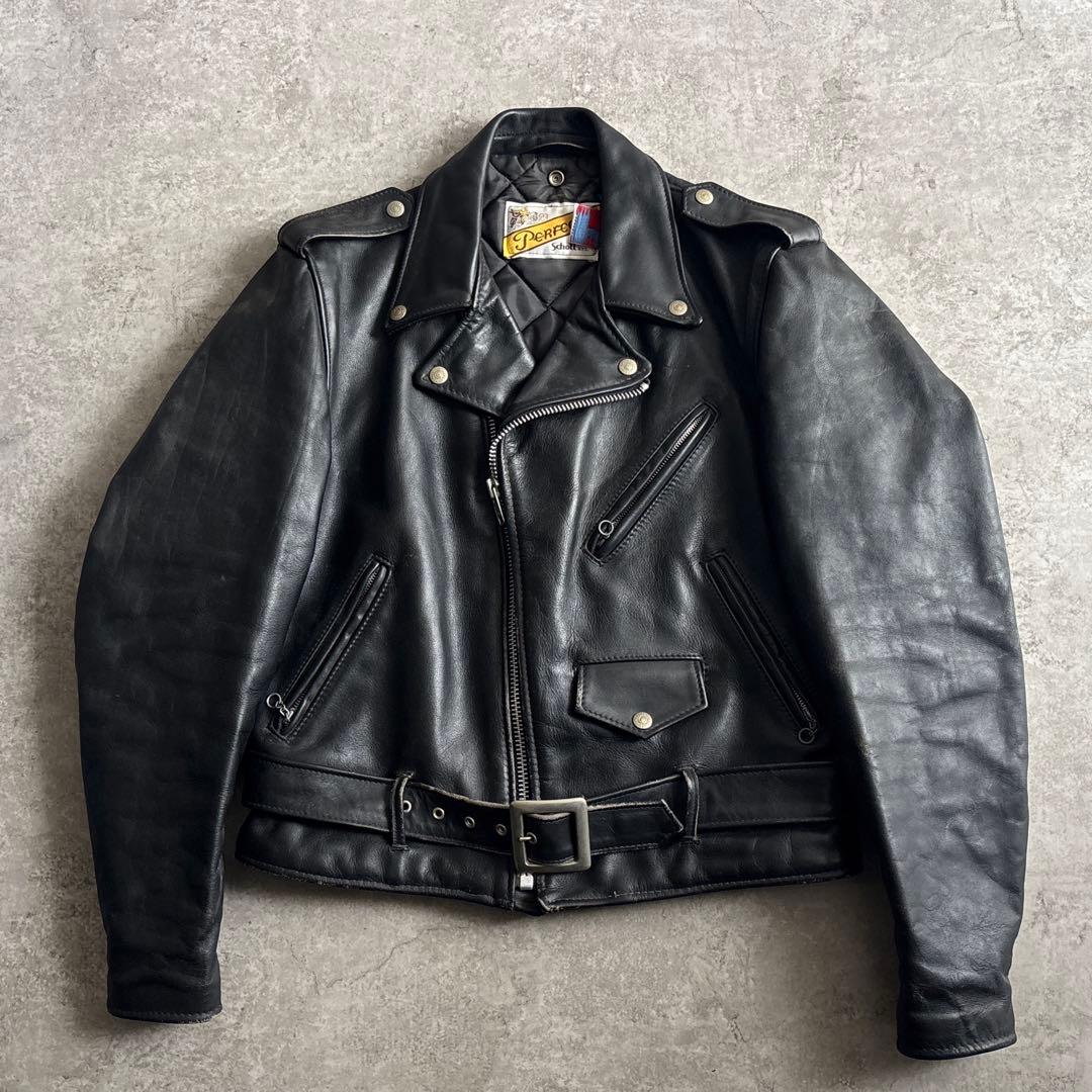 80's■schott ショット【40】618 ダブル ライダースジャケット 黒 618US RIDERS/618 ダブルライダースジャケット | Schott（ショット