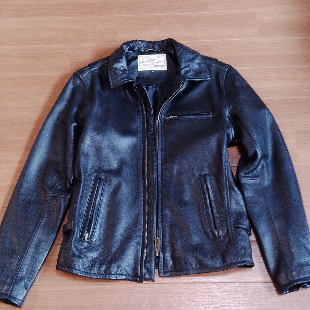 AVIREX シングルライダースジャケット6141052ブラック　　 （難あり）