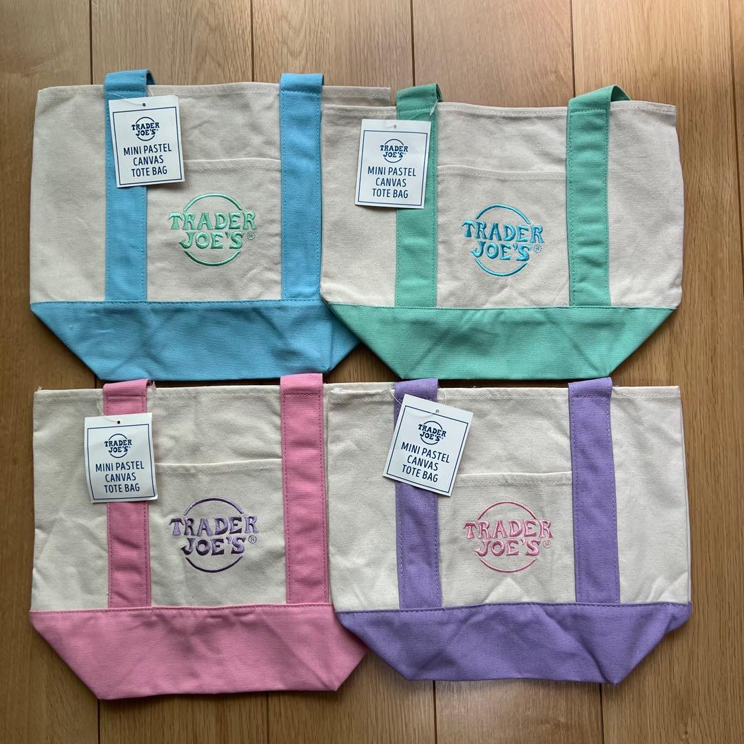 TRADER JOE'Sトレーダージョーズ パステル ミニトートバッグ 4色