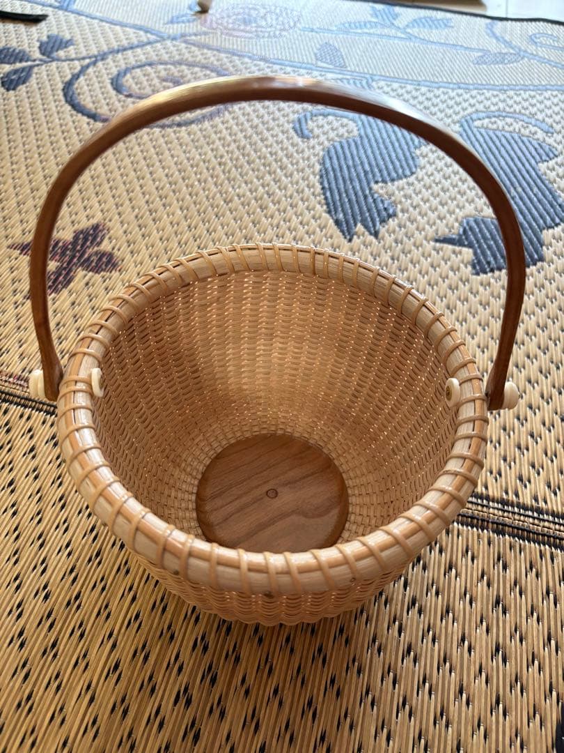 ナンタケットバスケット ６インチ持ち手付き