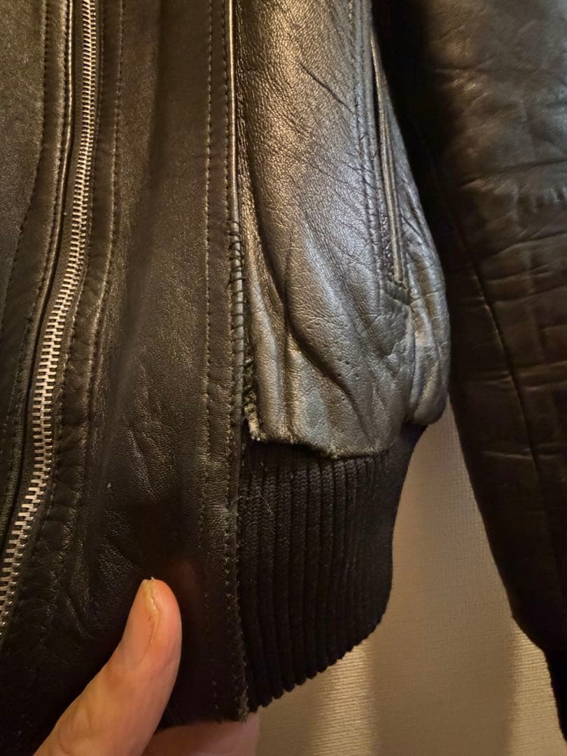 ヴィンテージリブジャンリブレザージャケットエディスリマンSOHO