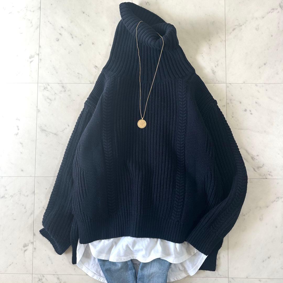 美品♪ドゥーズィエムクラス GENTLE WOMAN ケーブル タートルニット