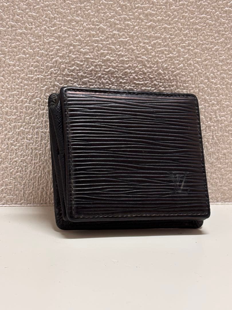 ルイヴィトン　ポルトモネ・ボワット　ケース　黒　エピ M63692 ルイヴィトンポルトモネ ボワット 14127 ノワール メンズ エピレザー