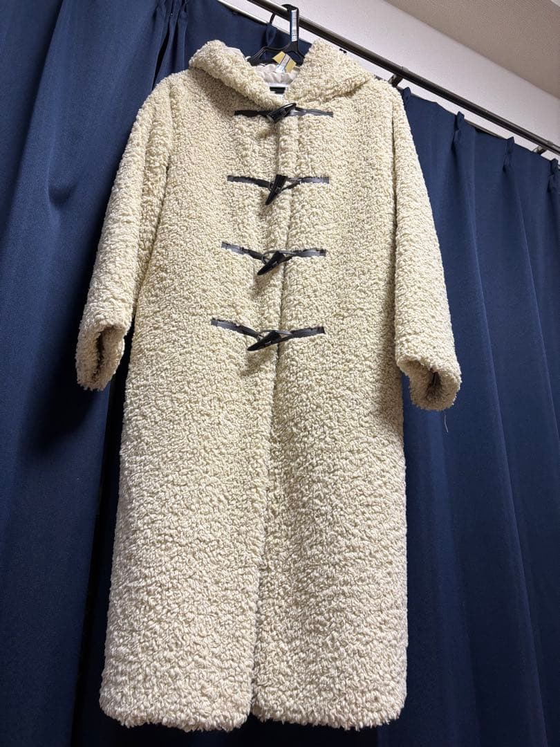 three dots フード付きダッフルコート S