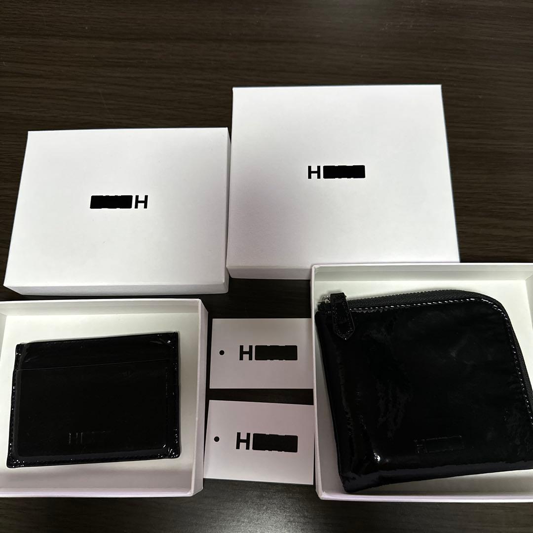 H BEAUTY&YOUTHレザー Lジップウォレット＜H＞レザー カードケース