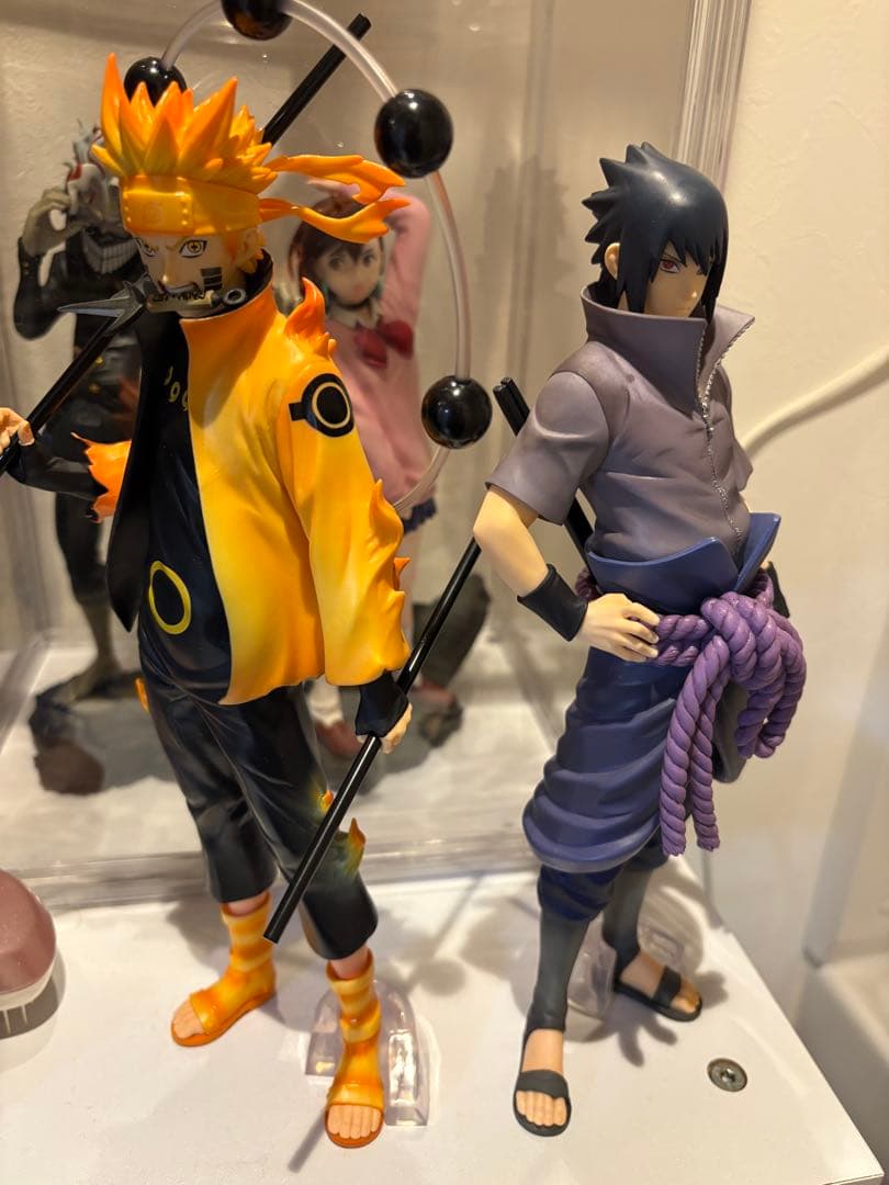 一番くじ　NARUTO 紡がれる火の意志A賞ナルト、Ｂ賞サスケ輪廻写輪眼