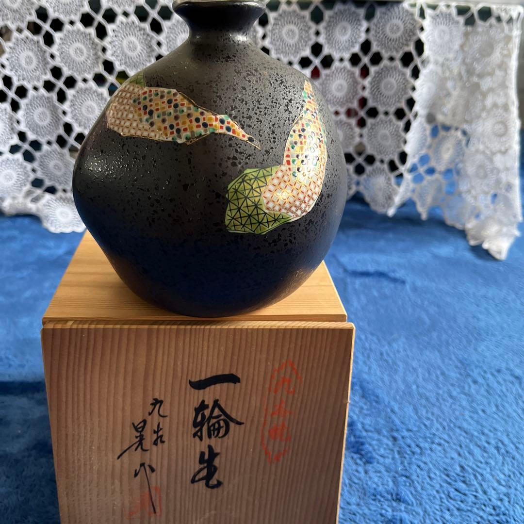 九谷焼　花瓶 九谷焼/壺/花瓶/花鳥図/アンティーク | 骨董・アンティークの