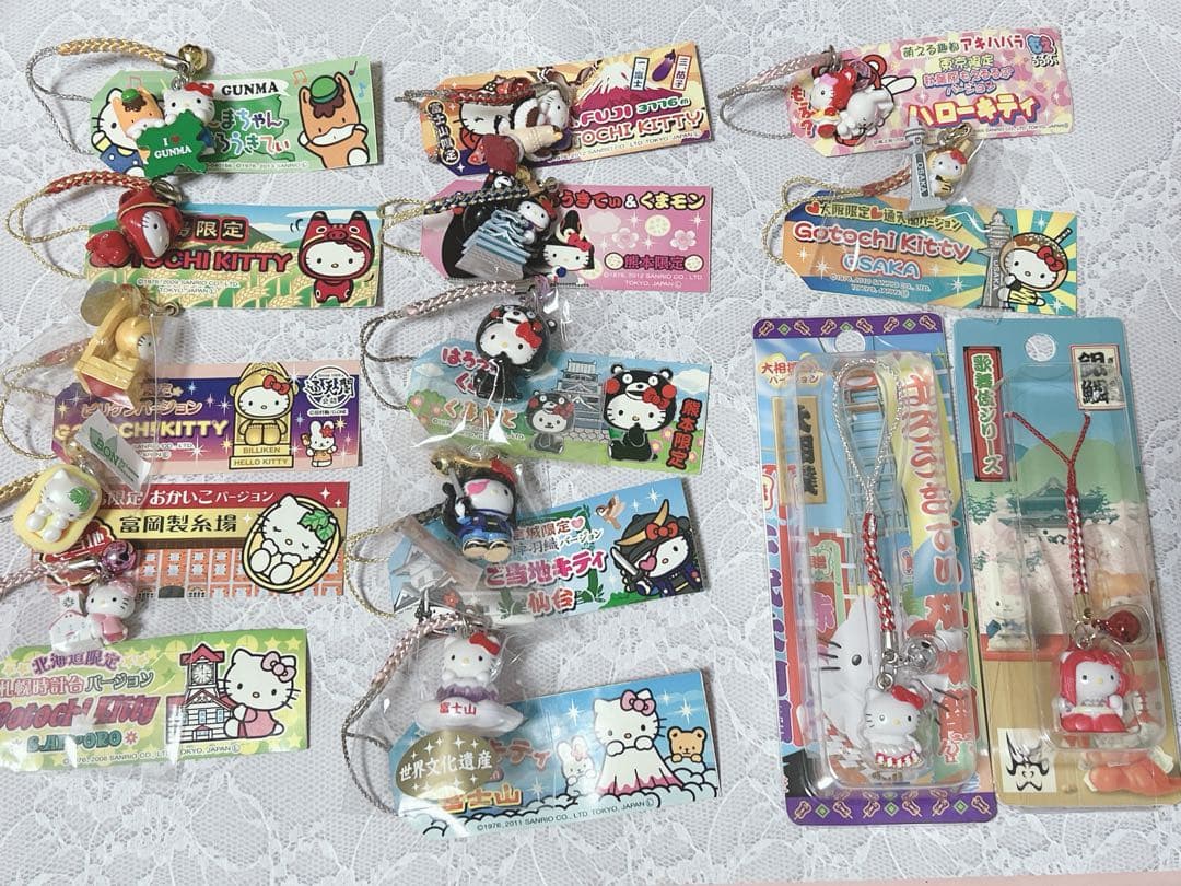 ご当地キティ キーホルダー 根付け ハローキティ キティ 根付け ストラップ ご当地 山口県 限定 下関ふく