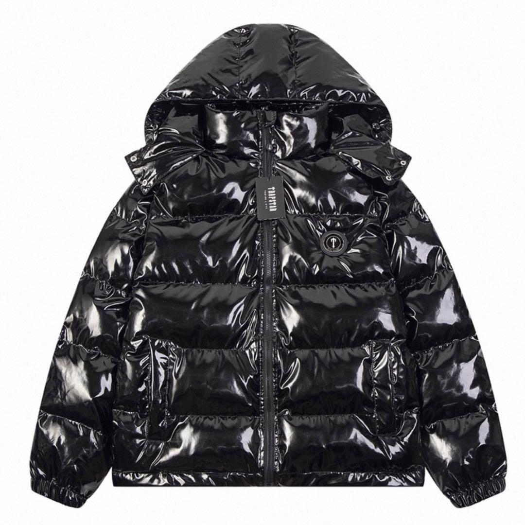 TRAPSTAR 光沢ブラック ダウンジャケット