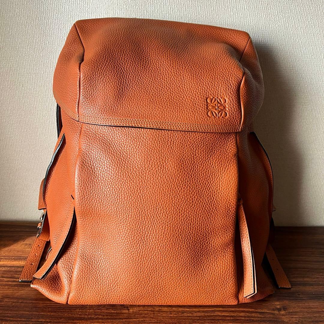 【美品！！】LOEWE ロエベ Tバックパック スモール アナグラム ブラウン