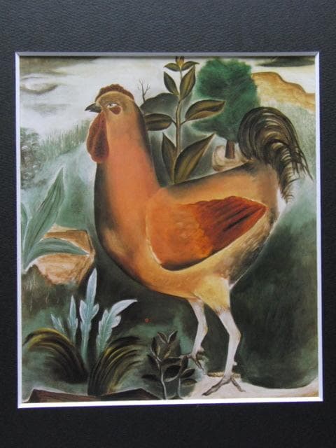 国吉康雄、【暁を告げる雄鶏】、新品高級額 額装付、年代物・希少画集画