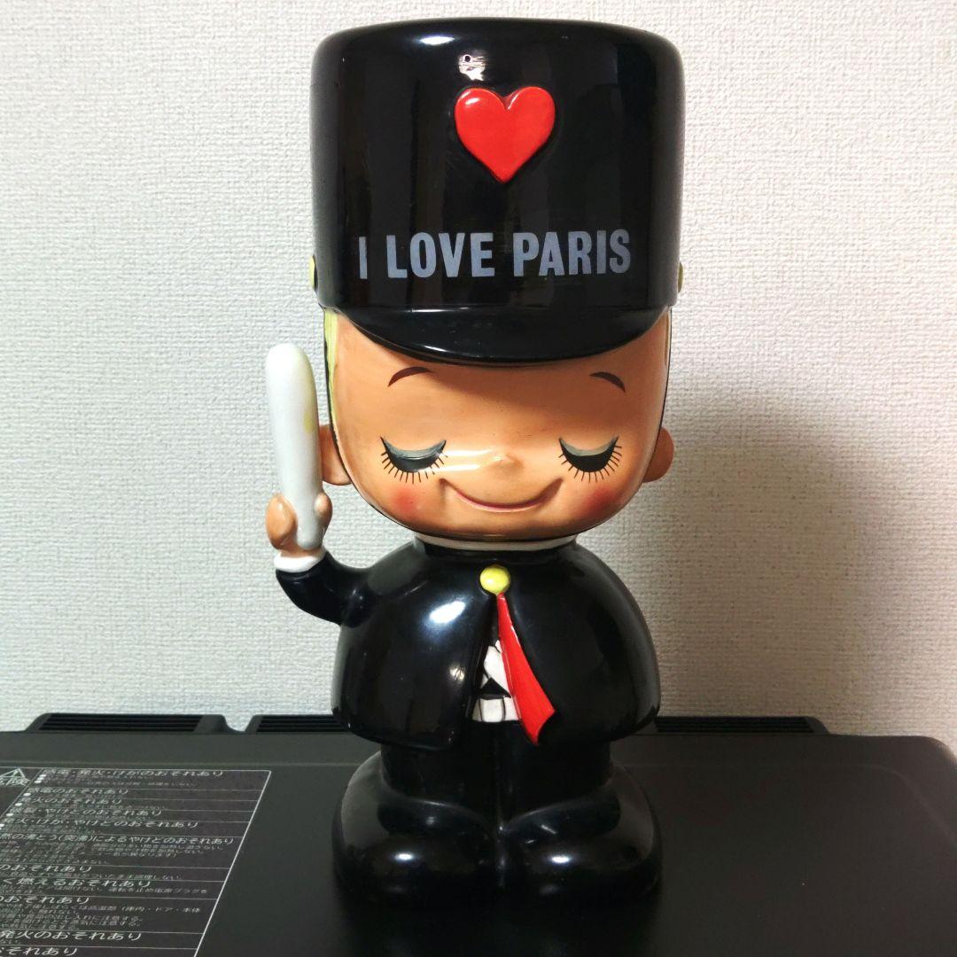 昭和 レトロ 珍品 ビッグサイズ 内藤ルネ パリ ポリス 警察 陶器