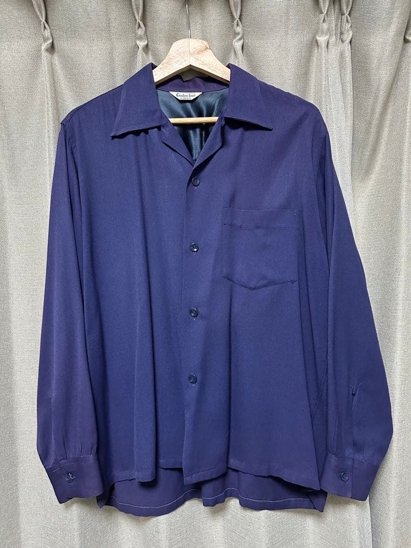 50s レーヨンシャツ ネイビー 15