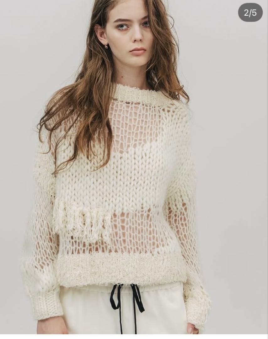 値下げしました　THE TOE かぎ編みニット　2024AW