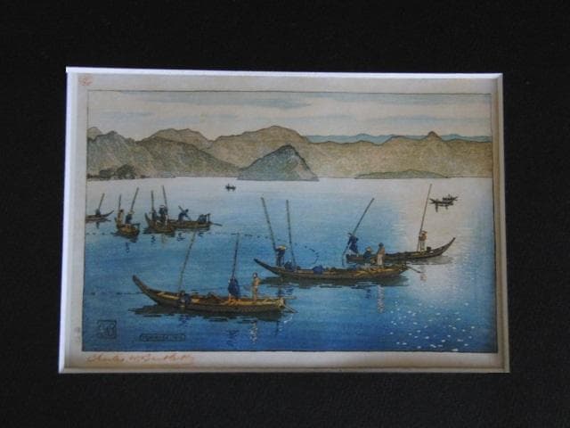 チャールズ・バートレット、【牛臥】、希少な額装用画集より、美品