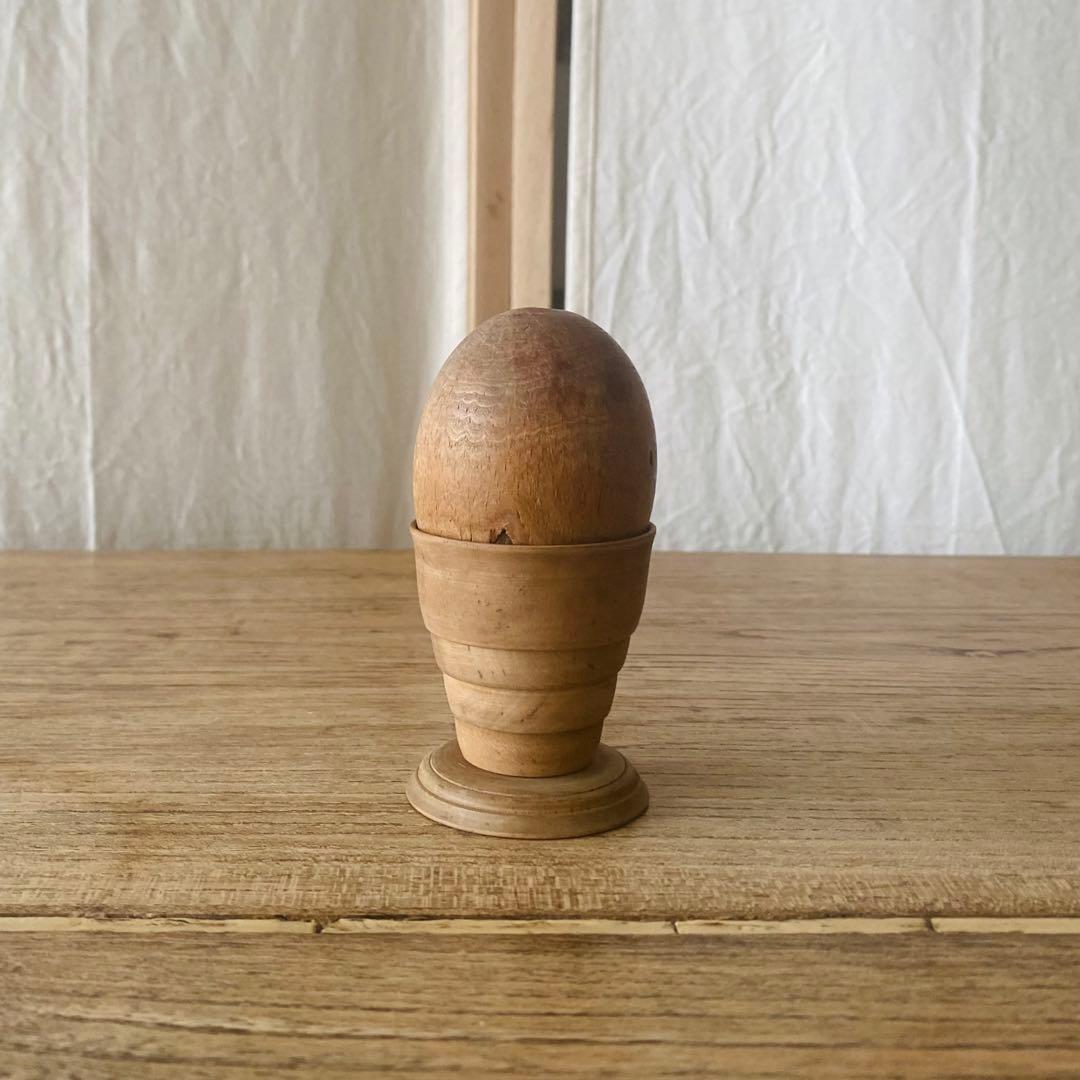 フランス アンティーク 擬卵 ダーニングエッグ エッグスタンド