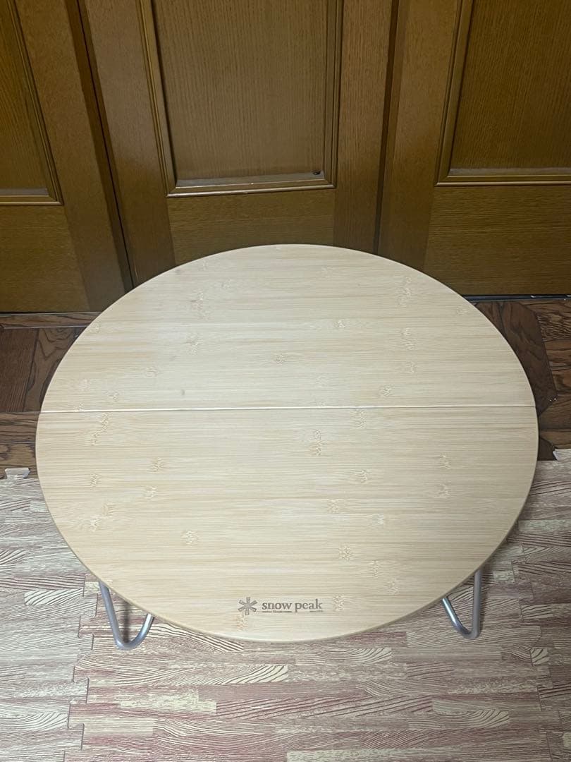 廃盤美品！スノーピーク  peakワンアクションちゃぶ台竹 S snow peak（スノーピーク） ワンアクションちゃぶ台竹M 折りたたみ