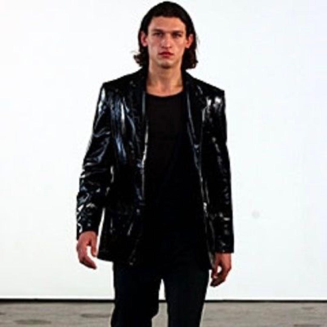 【美品】本人期 Helmut Lang レザー テーラード ジャケット 本人期 HELMUT LANG レザーテーラードジャケット 初期 イタリア製