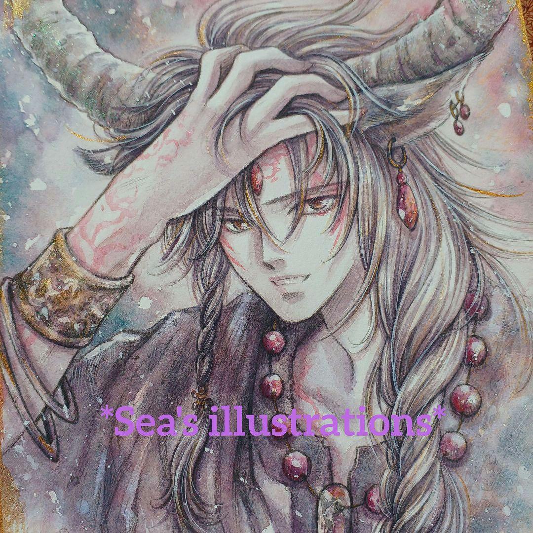 ◆獣人~角ある者◆手描きイラスト