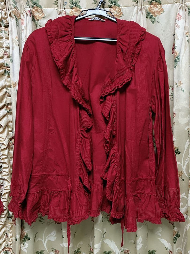 カネコイサオ　オーバーブラウス　レッド 31】ワンダフルワールド ワインレッド・くすみ赤・オーバーブラウス