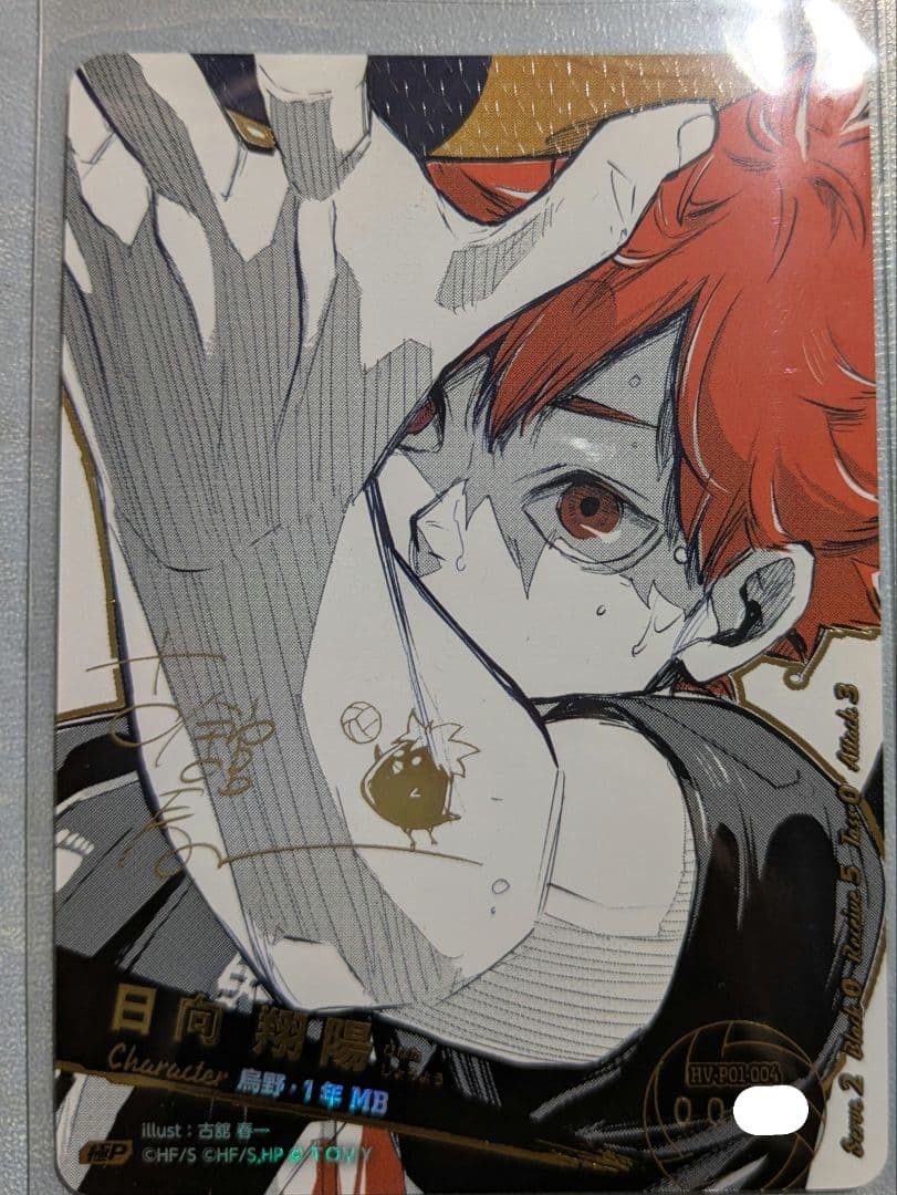 ハイキュー バボカ 日向翔陽 シリアルナンバー入りサインカード 極P