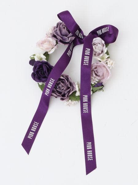 m.kページ　ローズリースコサージュパープルPINKHOUSEピンクハウス ローズブーケ＆ハートリースコサージュ｜ピンクハウスオフィシャル