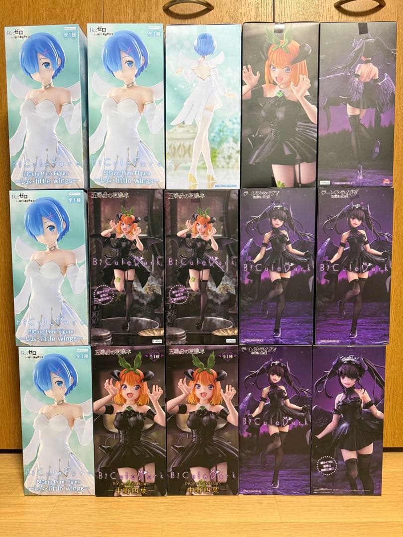 美少女系プライズフィギュア レム 時崎狂三 四葉 15体まとめ売り FIG]時崎狂三(ときさきくるみ) デート・ア・ライブIV AMP+ 時崎狂三