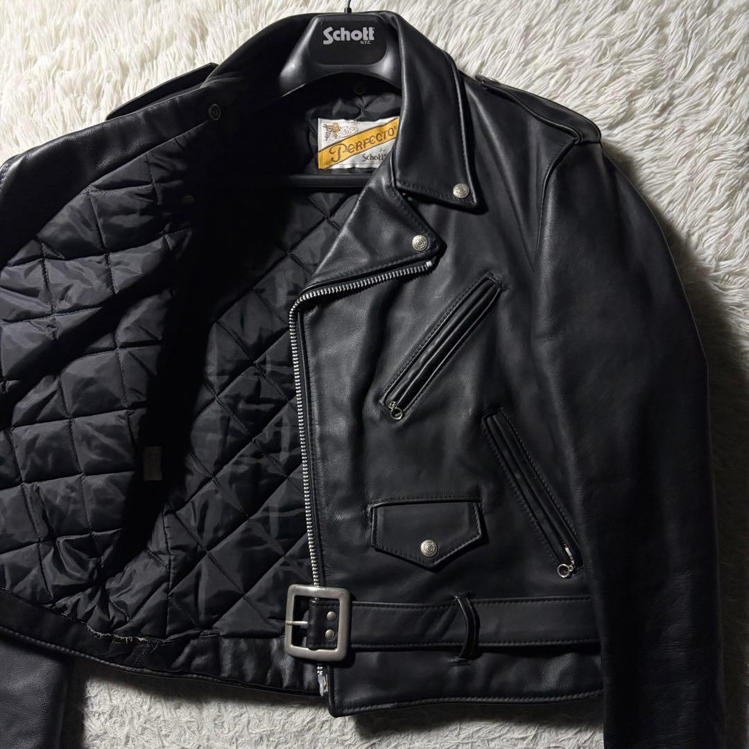極美品■schott ライダースジャケット　ダブル　618 本革　40