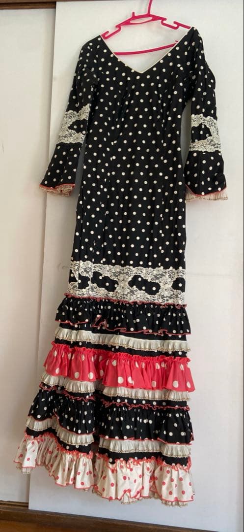 フラメンコ衣装　 水玉ワンピース　マーメイド