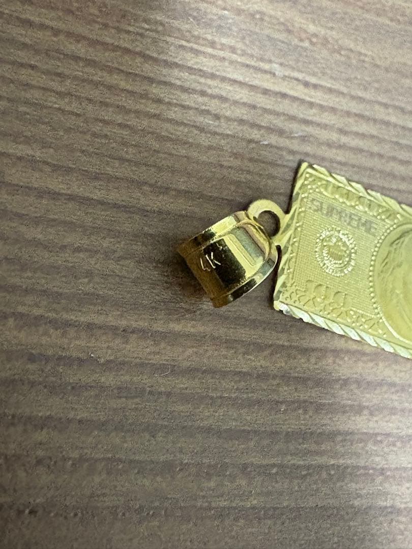 SUPREME 100 Dollar Bill ネックレストップ 14k - メルカリ