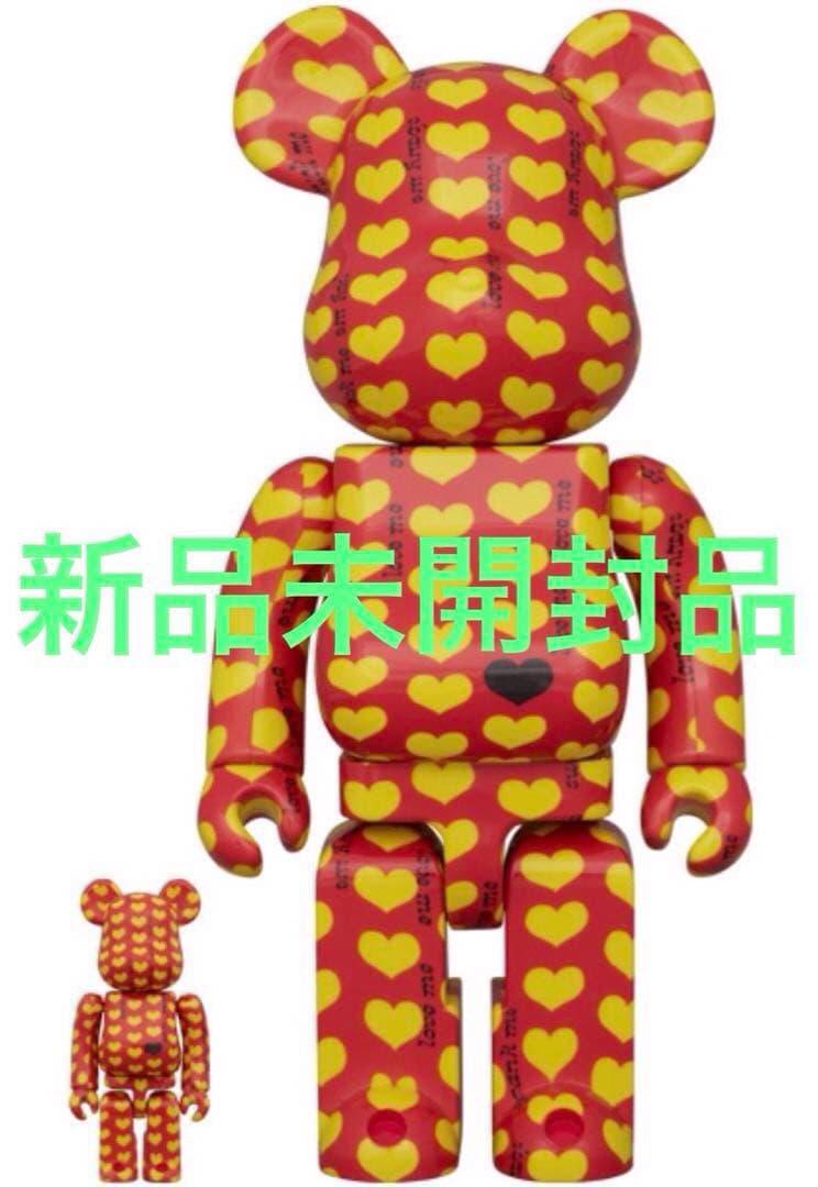 BE@RBRICK Yellow Heart Reverse 100％ 400％ - メルカリ