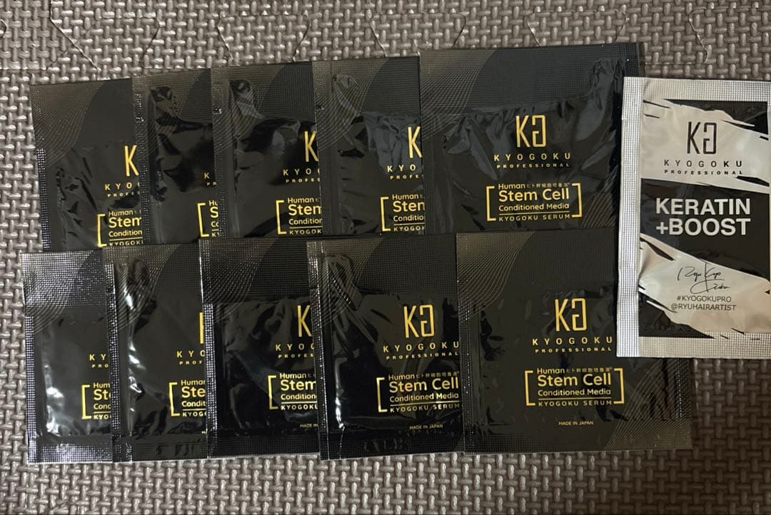 KYOGOKU ヒト幹細胞美容液 10枚 KG KERATIN BOOST1枚