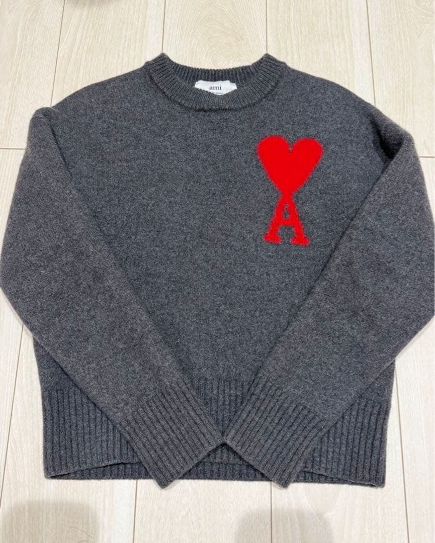 し*ん様 アミパリス　 amiparis グレー ニット セーター 長袖 ハート