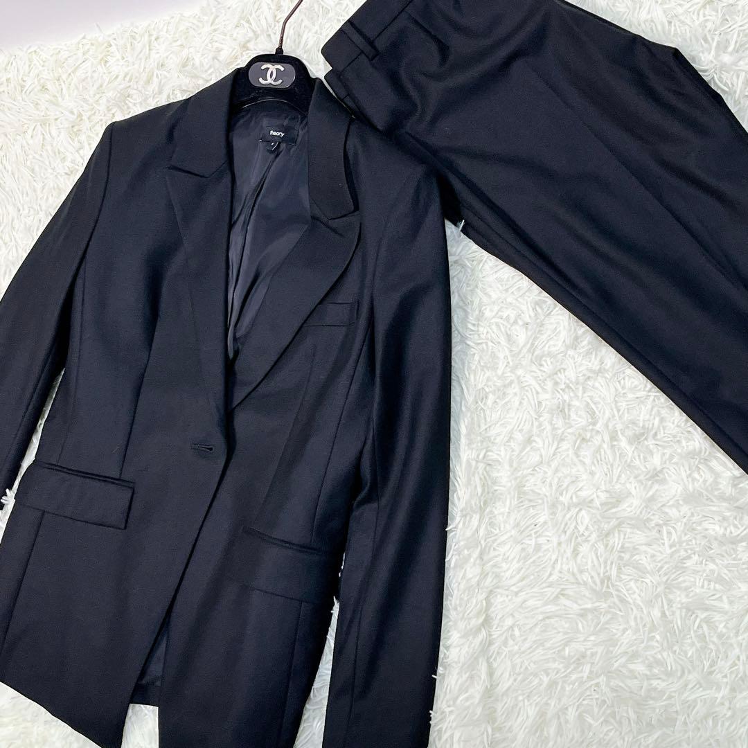 【美品】Theory　23年　スーツ　セットアップ　ストレッチ　ブラック