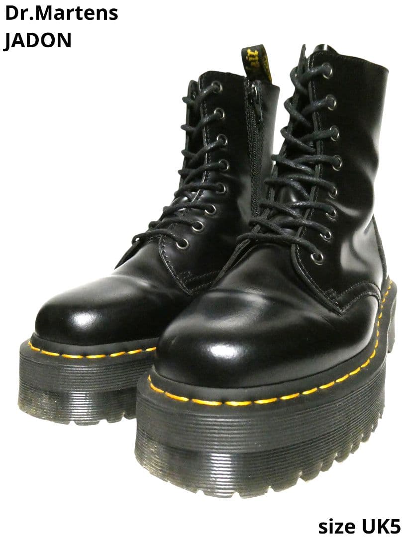 サイズUK5！ドクターマーチンJADON厚底ダブルソール仕様8ホールインサイド レディースサイズUK5 ドクターマーチンJADON厚底ダブルソール仕様8