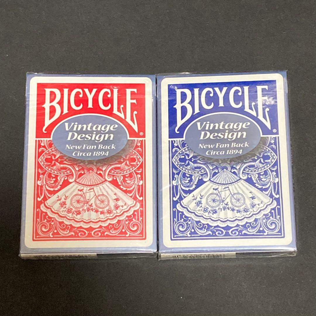 Bicycle Vintage Design New fan back赤青セット Bicycle Vintage Design New fan back赤青セット ﾊﾞｲｼｸﾙ ｳﾞｨﾝﾃｰｼﾞ