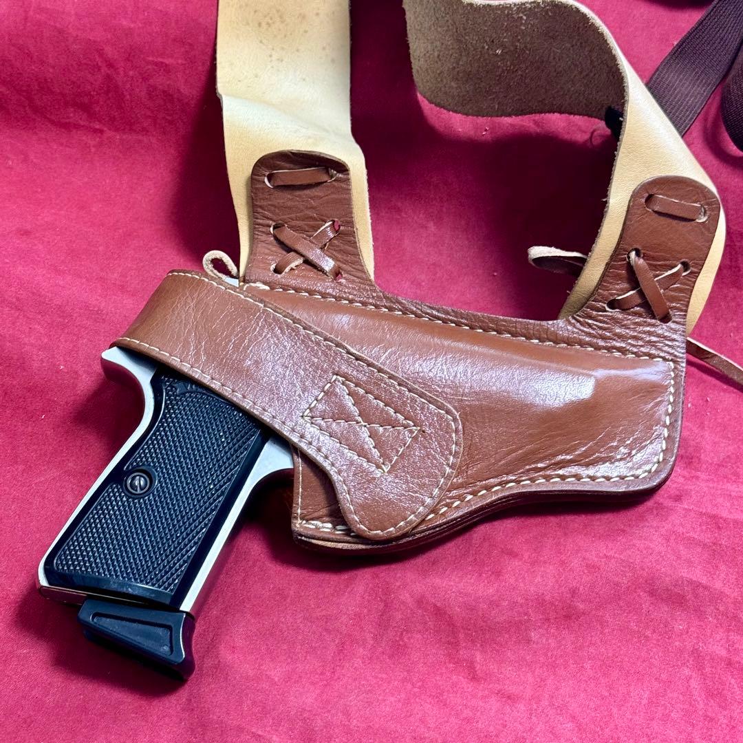 整備済 革製 ワルサーPPK/sなど小型オートマチック用 ショルダーホルスター