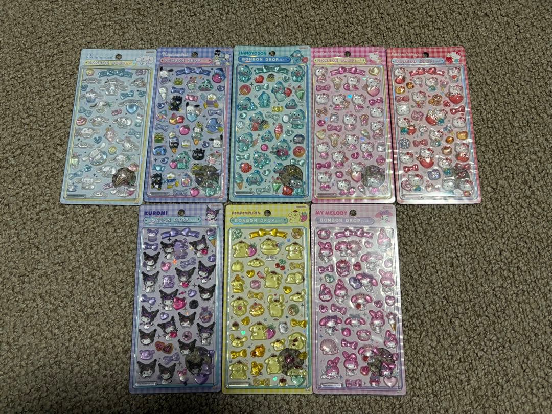 サンリオ第二弾ボンボンドロップシールコンプリートセット