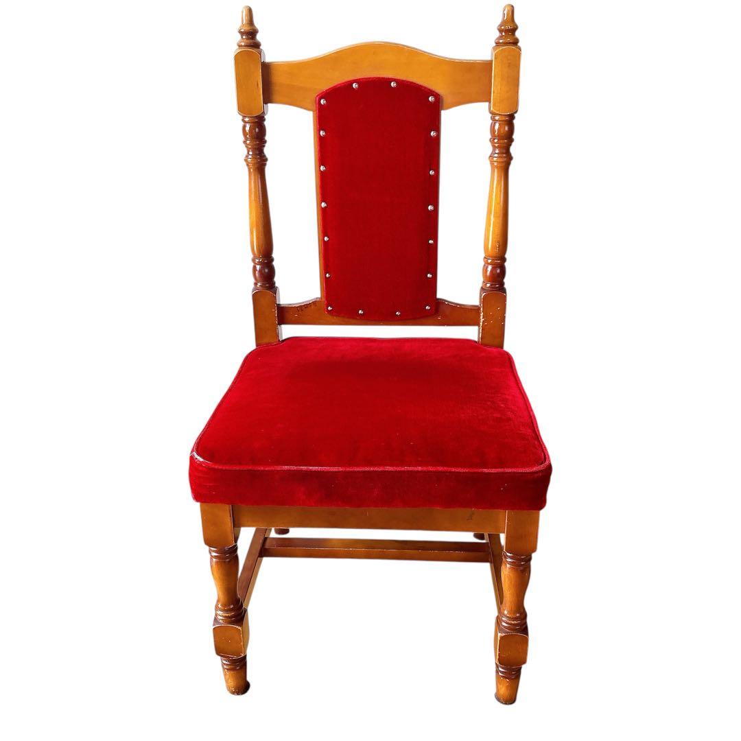 oliver オリバー アンティークチェア クラシック　ベルベット　1人用