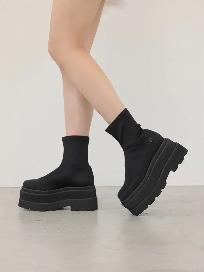 Darich ウルトラストレッチフラットショートブーツ　Lサイズ ダーリッチ Darich ウルトラストレッチフラットショートブーツ