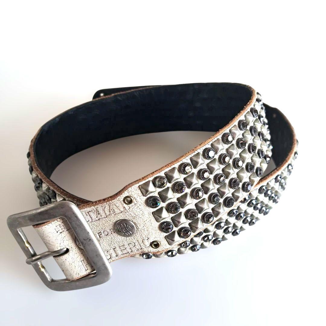 ヒステリックグラマー×バルタザール　スワロフスキー　スタッズ　ベルト　S ヒステリックグラマー スタッズベルト｜Yahoo!フリマ（旧PayPayフリマ）