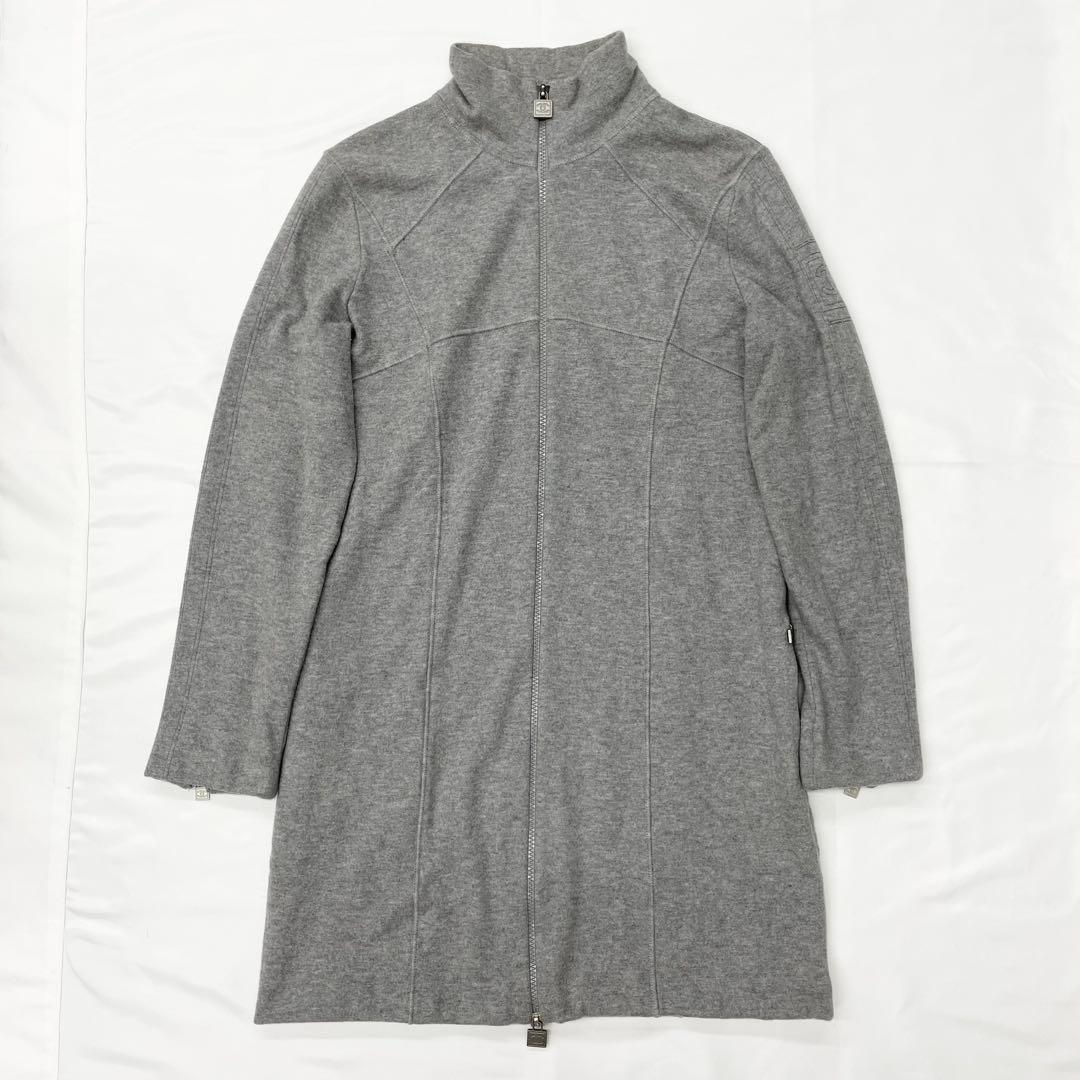 美品✨CHANEL グレー　ココマーク　ウール　ジャケット　40
