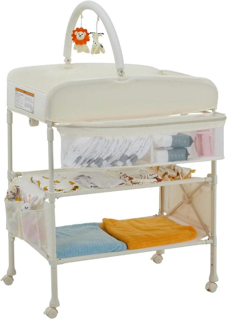 Thinkmax おむつ交換台 ベビーケアテーブル オムツ交換台 折りたたみ 3