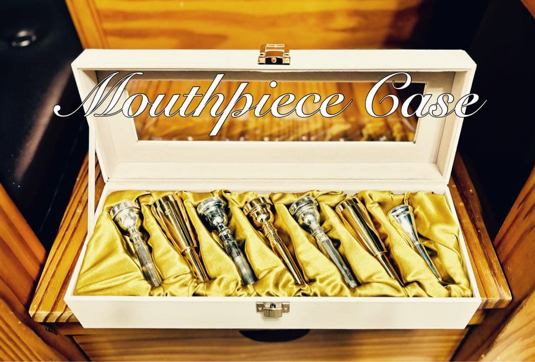 【新品】トランペット&ホルンマウスピース収納ボックスケース（保管用） Amazon | アルミ製マウスピースケース 54本収納 トランペット