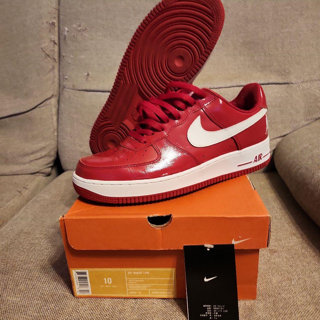 靴 NIKE AIR FORCE 1 LOW SHEED RED