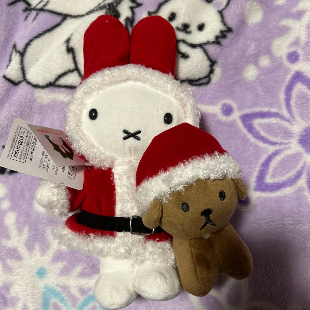 ミッフィースタイル限定　サンタミッフィー　& スナッフィーぬいぐるみ　クリスマス ミッフィースタイル限定 サンタミッフィー&スナッフィーのぬいぐるみ