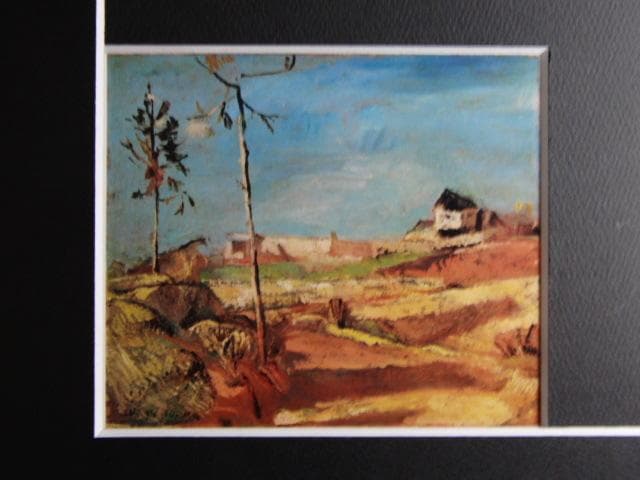 中川一政、【杉と茶畑】、希少な画集画、新品高級額 額装付、状態良好 中川一政、【杉と茶畑】、希少な画集画、新品高級額 額装付、状態良好