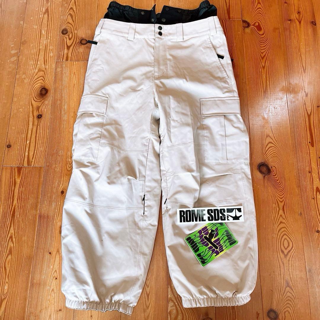 ROME SDS ローム スノーボードウエア ワイドバギーパンツ アイボリーS
