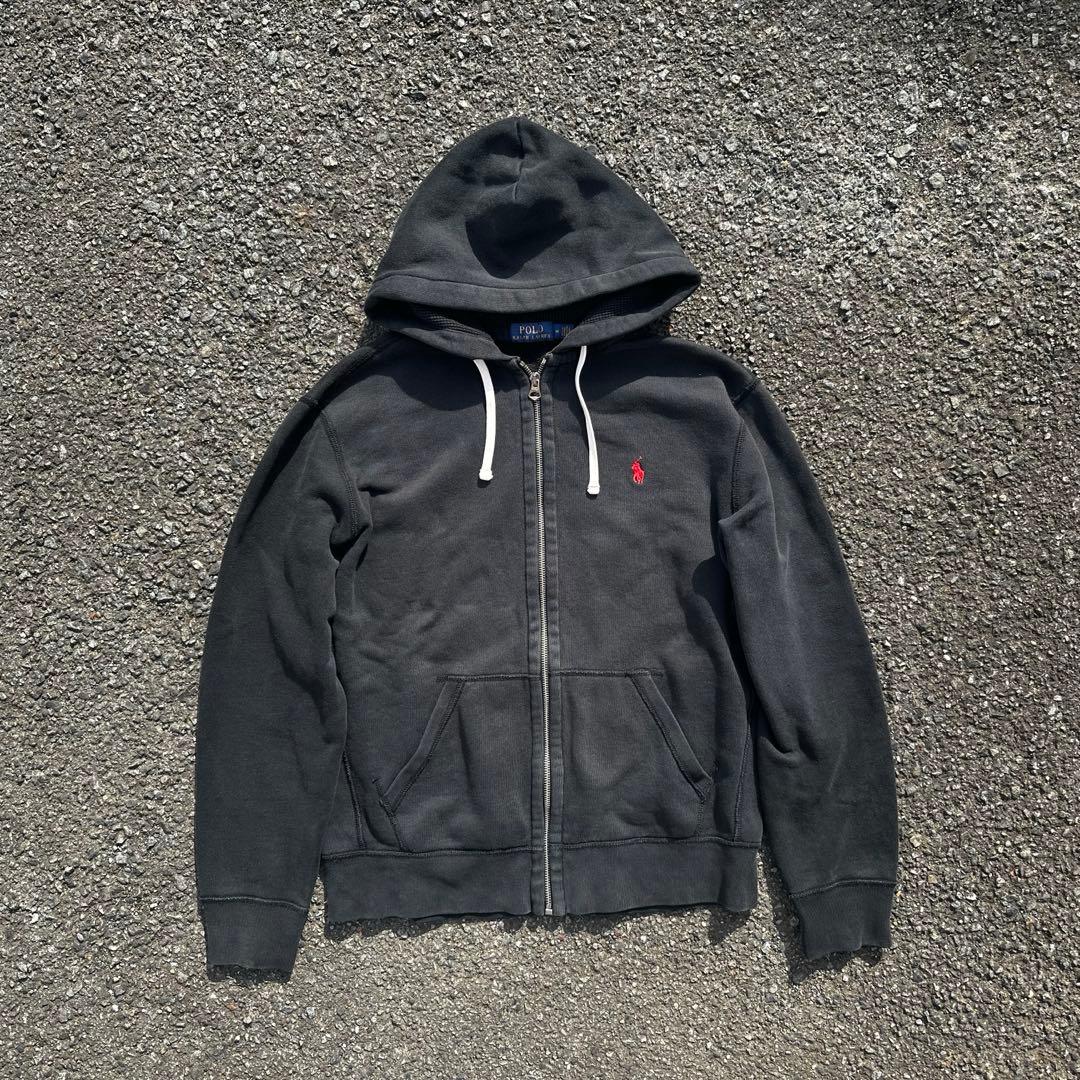 【シルバージップ】ラルフローレン　ジップアップパーカー　ブラック　Mサイズ POLO RALPH LAUREN（ポロ・ラルフローレン） ポロ ラルフローレン